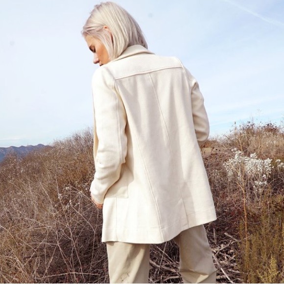 ✨JESS MEANY✨Sashiko Long Susan Blazer - Ivory - Picture 3 of 4